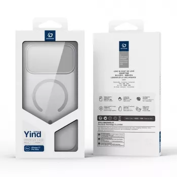 Dux Ducis Apple iPhone 17 Pro Max YIND PC+TPU Dėklas su MagSafe Pilka