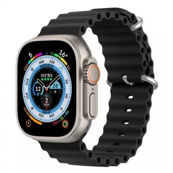 Dux Ducis Apple Silicone Strap for Apple Watch 42/44/45/46/49mm Black