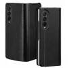 Dux Ducis Bril Series Flip Wallet Case, skirtas Samsung Galaxy Z Fold4, juoda, aukštos kokybės PU oda su stovu ir kortelių kišenėmis
