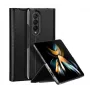 Dux Ducis Bril Series Flip Wallet Case, skirtas Samsung Galaxy Z Fold4, juoda, aukštos kokybės PU oda su stovu ir kortelių kišenėmis