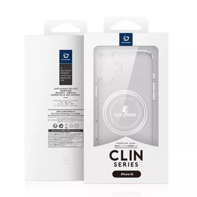 DUX DUCIS Clin Mag Case, skaidrus, suderinamas su MagSafe, skirtas iPhone 16