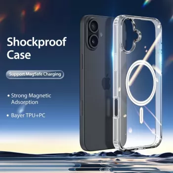 DUX DUCIS Clin Mag Case, skaidrus, suderinamas su MagSafe, skirtas iPhone 16