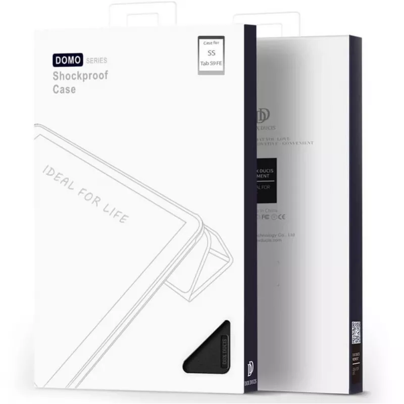 Dux Ducis Domo Series Sulankstomas Dėklas su Laikikliui Pieštukui, skirtas Samsung Galaxy Tab S9 FE/S10 FE, Juodas