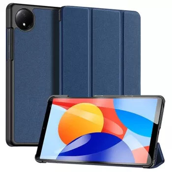 Dux Ducis Domo Series Tri-fold Stand PU Leather Tablet Cover, skirtas Xiaomi Redmi Pad SE 8.7, mėlyna