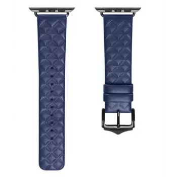 Dux Ducis Genuine Leather Watch Band for Apple Watch 38/40/41mm - Blue