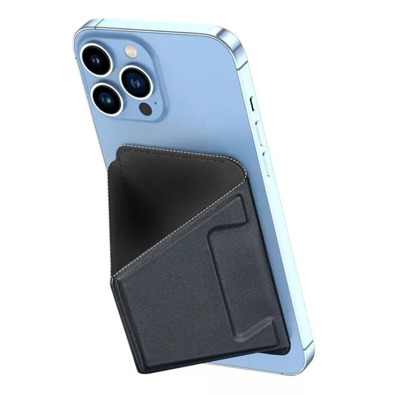Dux Ducis Magnetinis PU odinis dėklas su pinigine ir stovu, skirtas Apple iPhone 13 Pro Max - juodas
