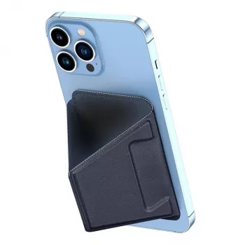 Dux Ducis Magnetic PU Leather Wallet Stand Case, skirta Apple iPhone 13 Pro Max - mėlyna