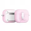 Dux Ducis PECQ Series PC+TPU dėklas su kabliuku, skirtas Apple AirPods Pro (2-osios kartos), baltas/rožinis