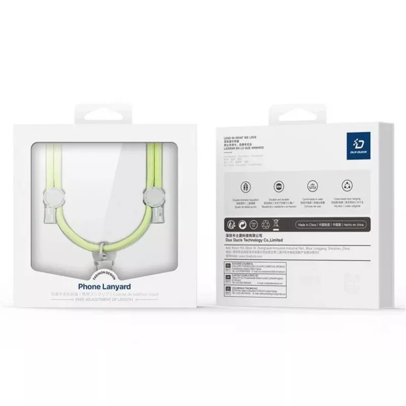 DUX DUCIS Plaz Cross-Body telefono dirželis žalia/geltona