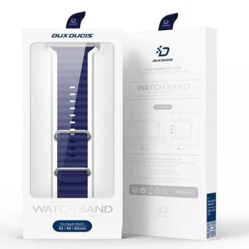 Dux Ducis Silicone Sport Band, skirtas Apple Watch 45/44/42 mm – tamsiai mėlyna
