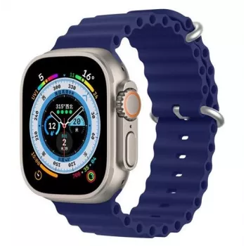 Dux Ducis Silicone Sport Band, skirtas Apple Watch 45/44/42 mm – tamsiai mėlyna