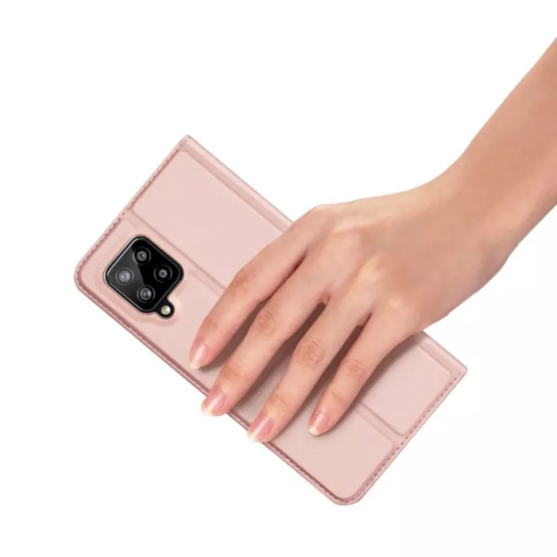 DUX DUCIS Skin Pro Flip Case, skirta Samsung Galaxy A54 5G, rožinė, PU oda su kortelių kišene ir stovu