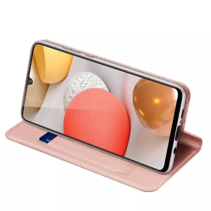 DUX DUCIS Skin Pro Flip Case, skirta Samsung Galaxy A54 5G, rožinė, PU oda su kortelių kišene ir stovu