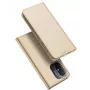 Dux Ducis Skin Pro Series Flip Card Wallet Stand Case, skirta Xiaomi Redmi 12C / Poco C55, auksinė