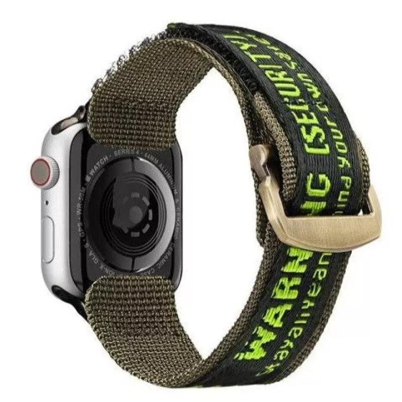 Dux Ducis Strap (Outdoor Version), skirtas Apple Watch Ultra, SE, 8, 7, 6, 5, 4, 3, 2, 1 (49, 45, 44, 42 mm) Nailono juostelė apyrankė Juoda Žalia