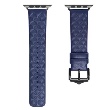 Dux Ducis Trap Odinis Laikrodžio Dirželis, Skirtas Apple Watch 7/6/5/4/3/2/SE (45/44/42mm) Tikros Odos Apyrankė Mėlyna