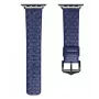 Dux Ducis Trap Odinis Laikrodžio Dirželis, Skirtas Apple Watch 7/6/5/4/3/2/SE (45/44/42mm) Tikros Odos Apyrankė Mėlyna