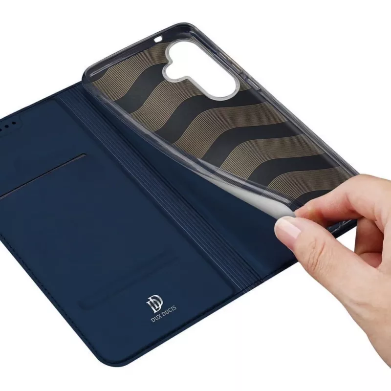 DUX DUCIS Wallet Case Skin Pro, skirta Samsung Galaxy S25, mėlyna