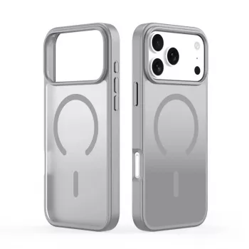 Dux Ducis YIND PC+TPU dėklas su MagSafe, skirtas Apple iPhone 17 Pro, pilkas