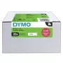 DYMO D1 etikečių juosta 9mm x 7m juoda ant baltos (10 vnt. pakuotė)