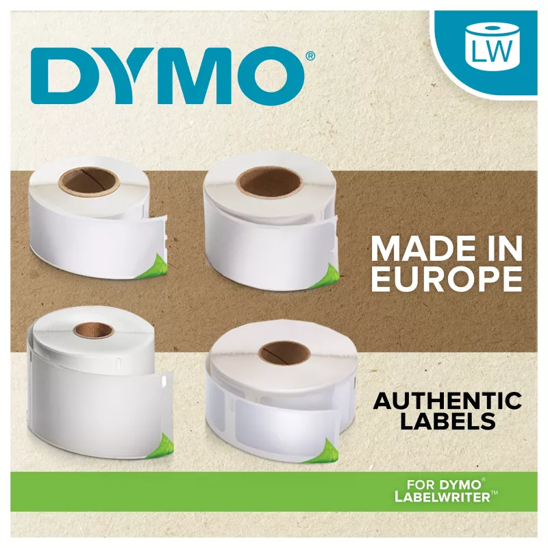 DYMO LabelWriter adresų etiketės 99010, 28x89 mm, baltos, 2 ritinėliai po 130