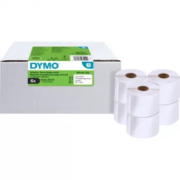 DYMO LabelWriter siuntimo ir vardinių ženklelių etiketės, 54 x 101 mm, baltos, nuolatinis klijai, 220 etikečių ritinyje