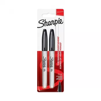 DYMO Sharpie nuolatinis žymeklis smulkiu antgaliu, juodas (2 vnt.)