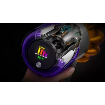 Dyson V15s Detect Submarine 2-in-1 belaidis dulkių siurblys, sausam ir šlapiam valymui, be maišelio, 0,77 L, Nickel/Yellow
