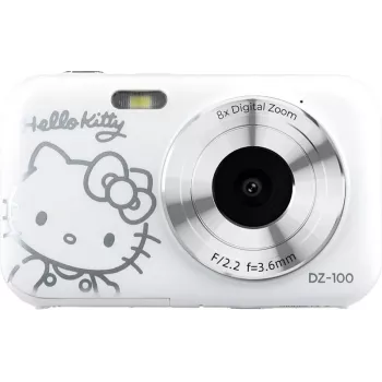 DZ-100 Hello Kitty baltas nešiojamas garsiakalbis su 3,5 mm lizdu, 2W RMS, USB maitinimas