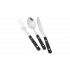Easy Camp Family Cutlery Set 12 Pieces - Stainless Steel with Assorted Plastic Handles, Mesh Carry Bag