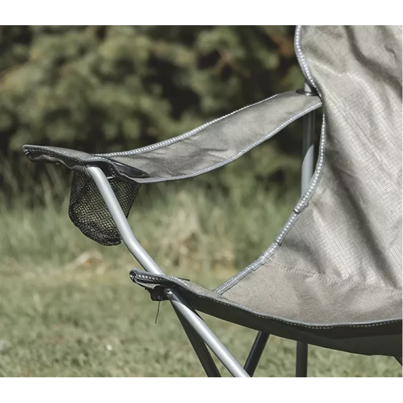 Easy Camp Spruce Arm Folding Camping Chair - Dark Grey, 110 kg Capacity