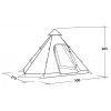Easy Camp Tent Dayhaven 4 Person Tunnel Tent Grey/Green