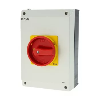 Eaton P3-63/I4/SVB 3 polių pagrindinis jungiklis su avariniu išjungimu, 63 A, paviršinis montavimas, IP65
