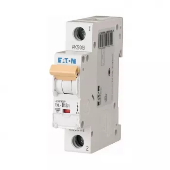 EATON PXL-B13/1 miniatiūrinis automatinis jungiklis MCB 13A 1P B charakteristika 10kA 230/400V