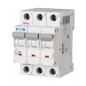 Eaton PXL-B16/3 miniatiūrinis automatinis jungiklis B tipo 3P 16A 400V 10kA