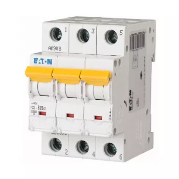 EATON PXL-B25/3 miniatiūrinis grandinės pertraukiklis 3 polių 25A B tipas 10kA