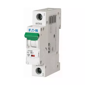 Eaton PXL-B6/1 miniatiūrinis automatinis jungiklis, 6A, 1 polius, B kreivė (236027)