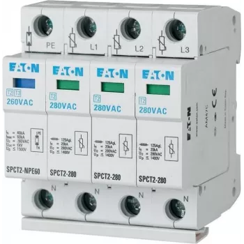 Eaton SPCT2-280-3+NPE 2 tipo apsaugos nuo viršįtampių įtaisas - 3P+NPE, 20kA, DIN bėgelio montavimas