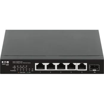 Eaton Tripp Lite Series Desktop Gigabit Ethernet Unmanaged Switch PoE+ Pass-Through 5-Port 2.5 Gbps 70W Metal
