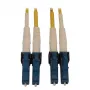 Eaton Tripp Lite Series N370X-01M 400G dvipusis vienmodis 9/125 OS2 perjungiamas šviesolaidinis kabelis (LC/UPC M/M, 1m, LSZH, geltonas)