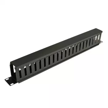 Eaton Tripp Lite Series Horizontalus kabelių tvarkytuvas (pirštų kanalas) 1URM - juoda - 1U - 19 colių