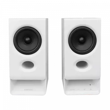 Edifier R20BT kompaktiški Bluetooth 2.0 garsiakalbiai su aplinkos šviesa, balti