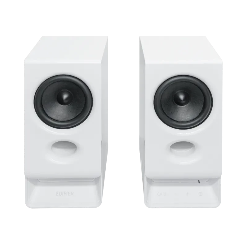 Edifier R20BT kompaktiški Bluetooth 2.0 garsiakalbiai su aplinkos šviesa, balti