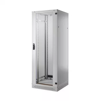 EFB 19 colių tinklo spinta PRO 42U, 800x1000 mm, RAL7035, 4 ventiliatorių stogo blokas, maitinimo šaltinis + cokolis