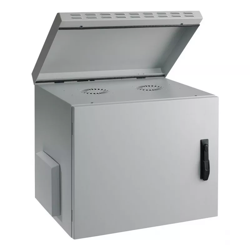 EFB 19 colių sieninė spinta IP55 12U stiklinės durys gylis 600 mm RAL7035