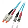 EFB Dvipusis šviesolaidinis jungiamasis laidas SC-ST OM3 50/125µm LSZH Aqua 5m