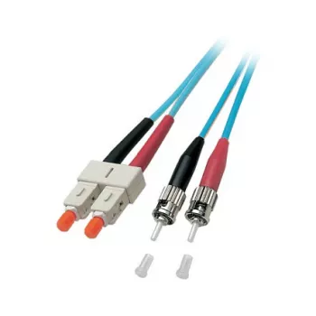 EFB Dvipusis šviesolaidinis jungiamasis laidas SC-ST OM3 50/125µm LSZH Aqua 5m