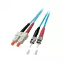 EFB Dvipusis šviesolaidinis jungiamasis laidas SC-ST OM3 50/125µm LSZH Aqua 5m