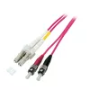 EFB dvipusis šuolis LC-ST 50/125µm OM4 LSZH Erika Violet 2.0mm 5m