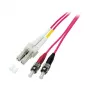 EFB dvipusis šuolis LC-ST 50/125µm OM4 LSZH Erika Violet 2.0mm 5m